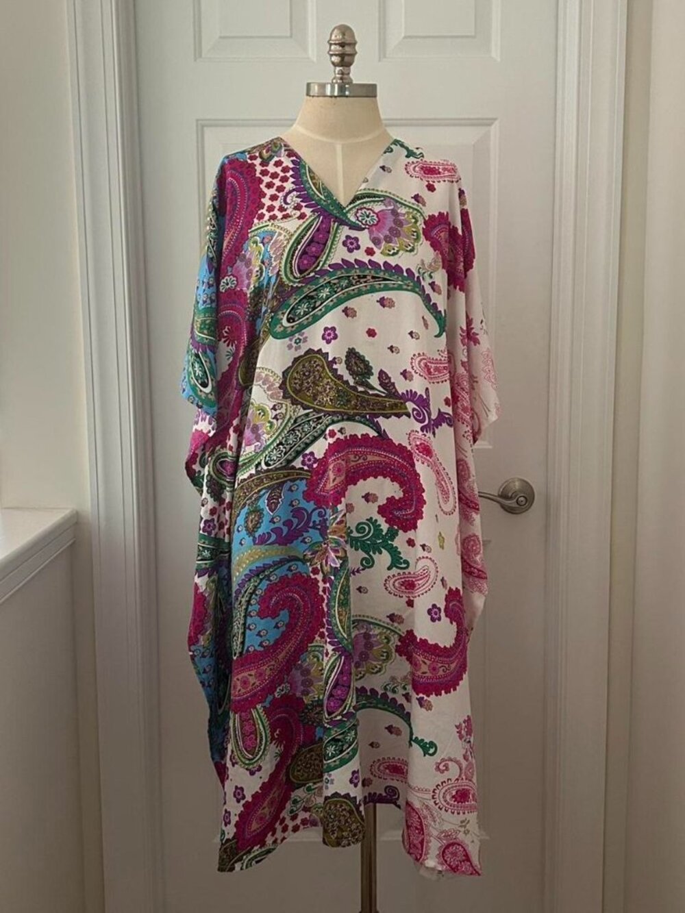 Santé Classics multicolored paisley polyester dress